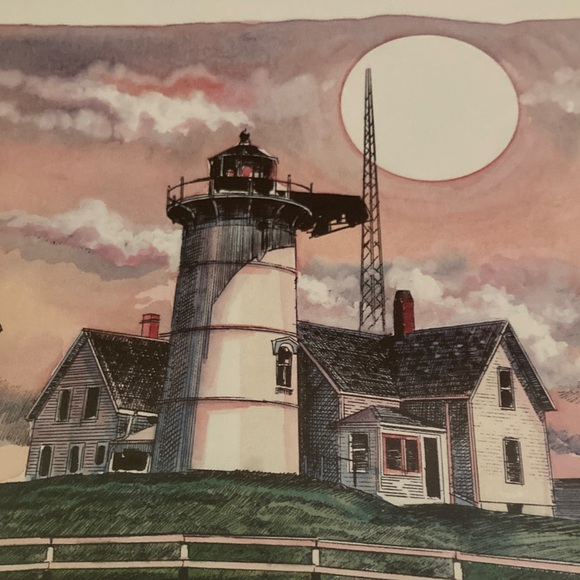 ‘Nobska Light at Woods Hole Harbor’ by Robert Kennedy - Lighthouse Art Print - Picture 3 of 4
